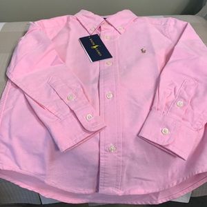 NWT! Ralph Lauren Oxford button down 3T pink